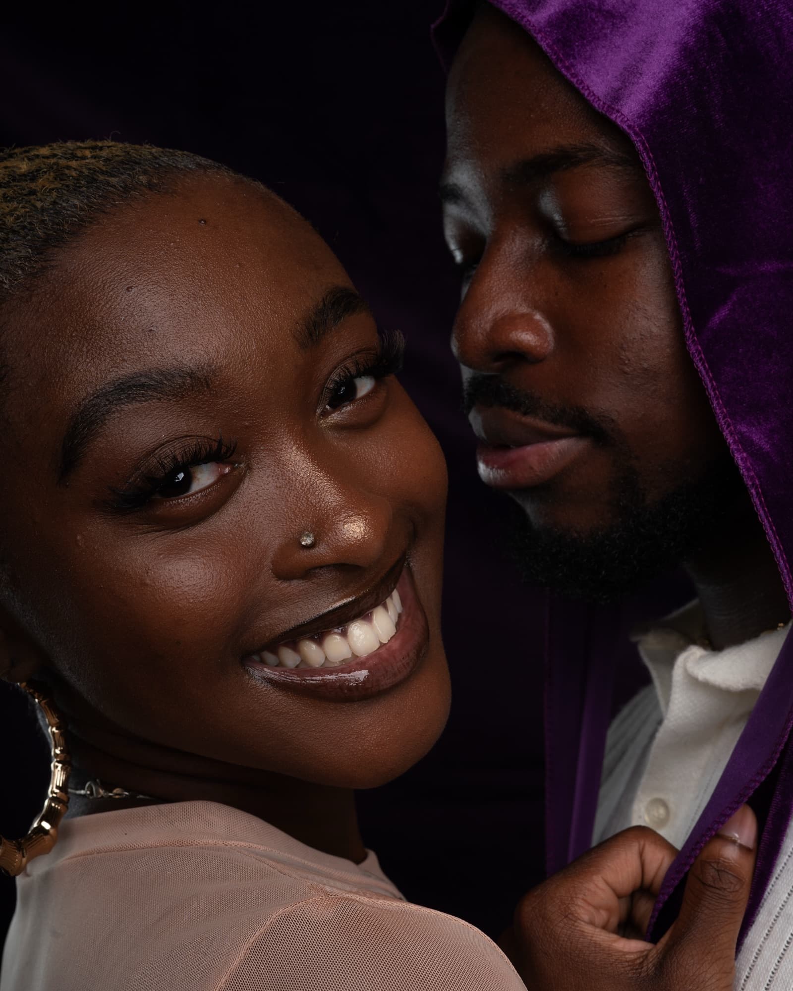 Lavender Love III — intimate fine-art couple portrait, selected for Photo Vogue Top 500 by 12 Bit Studios